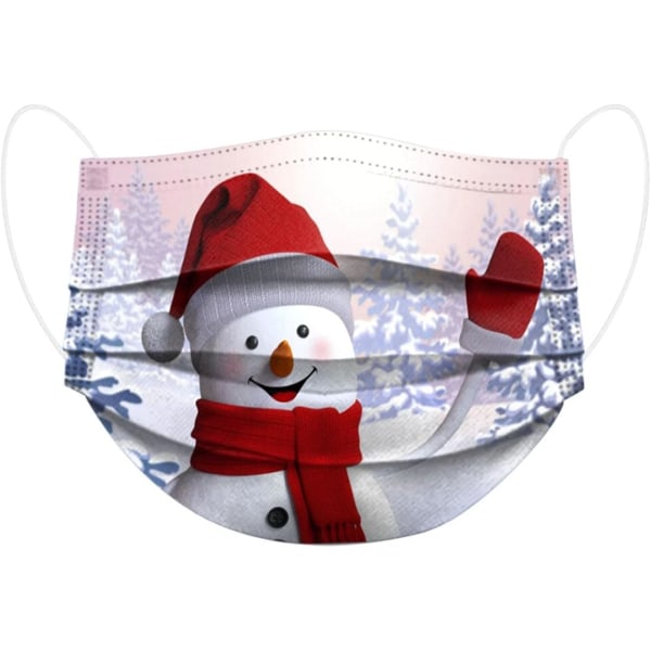 50 stycken julansiktsmask_engångsskydd för vuxna Nonwove
