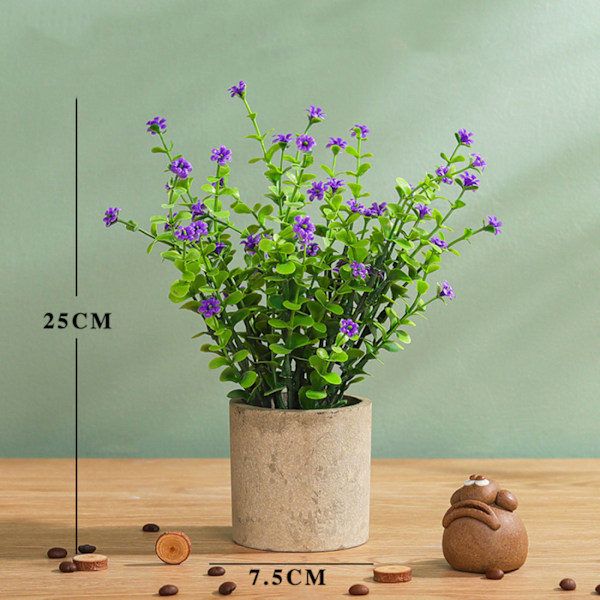 Kunstig stueplante mini kunstige planter potter 1 stk