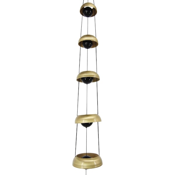 Kupariset tuulikellot, temppelikellot 5 kellolla, Feng Shui -tuuli
