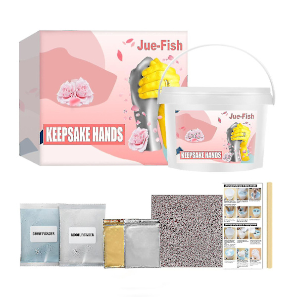Hand Casting Kit - Gör-det-själv-gipsstatymodelleringssats, unik födelsedag, årsdag, bröllopsgåva - Baby Hand And Foot Mold Souvenir