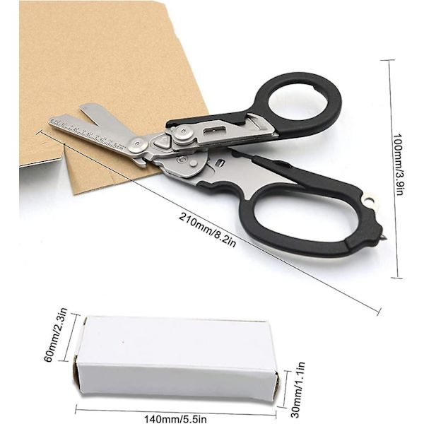 6 i 1 Raptor Response Emergency Shears, Multitool Plier Shears, Tactical Folding Pliers Lh-1