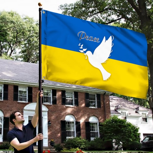 60x90cm, ukrainsk flag fred ukrainsk due