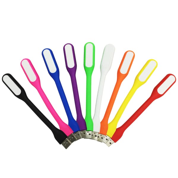 9 stk. bærbar mini USB LED fleksibel natlys superlysende Bo