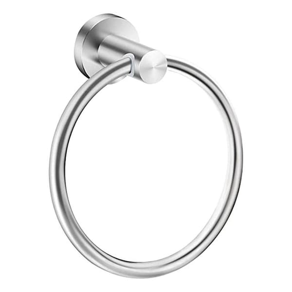 304 Rustfritt Stål Veggmontert Håndkle Ring for Bad Sølv