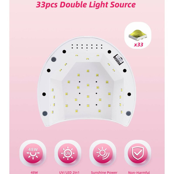 1 stk SUN2C smart 33 lampeperler 48W neglelampe dobbel lyskilde LED