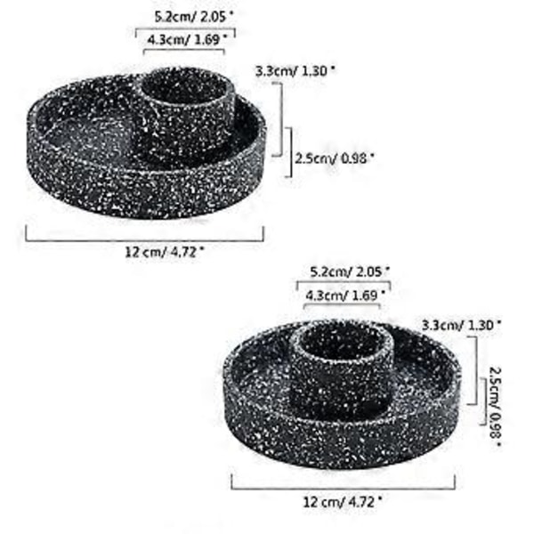 Røgelsespindeholder Røgelsespindebakke Skål Bundle Smudge Skål Røgelsespindebakker til Velstand og Held Ornament Sort Black