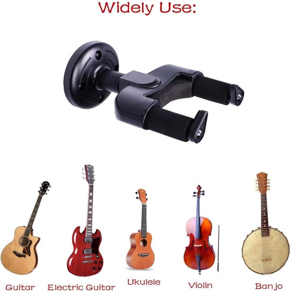 Väggfäste för akustisk och elektrisk gitarr, violin, bas, ukulele