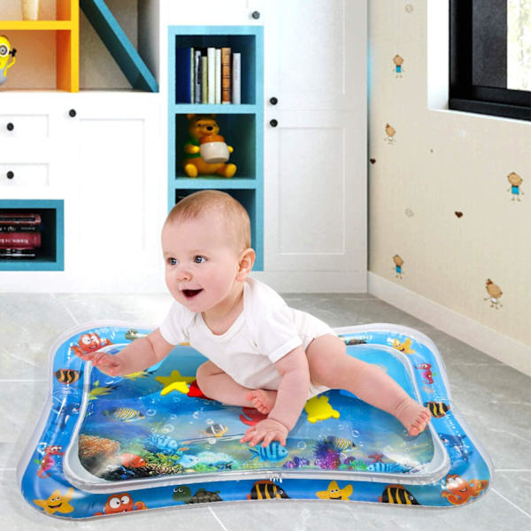 Oppblåsbar vannmatte for babyer Oppblåsbar lekematte Vannfylt