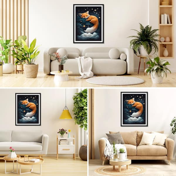 30x40cm Diamantmålning Rävar Kits, 5D Diamantmålning Kits för