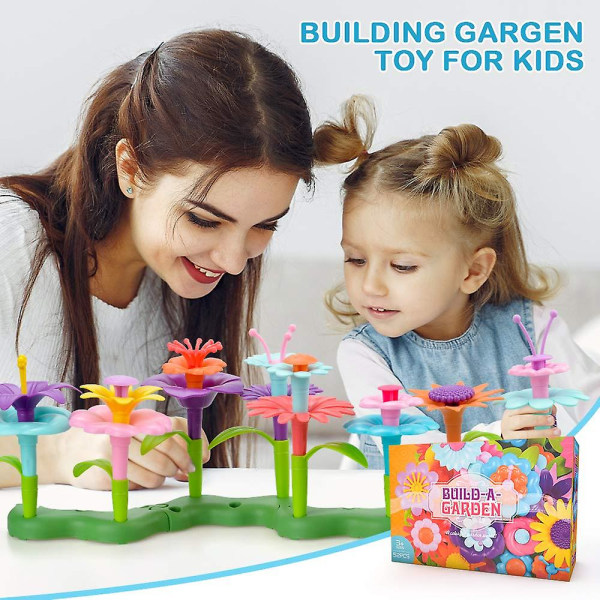 Gör det själv Blommor Trädgårdsbyggnadsleksaker 52 st &amp; 109 st för barn - fantastiska presenter (52 st)