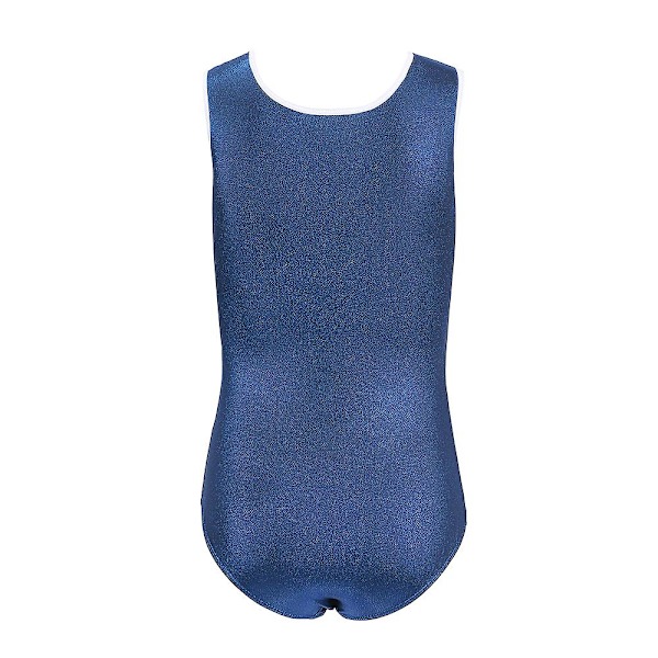Flickor Ärmlös Danskläder Gymnastik Leotard Balett Leotards（7-8Y Mörkblå）