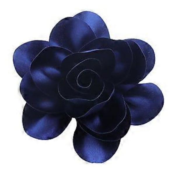 Huomiota herättävä kukka-asuste, muodikas kukkarintakoru, 14 cm:n rintamerkkikoriste liiketapaamisiin ja juhliin, laivastonsininen Navy Blue