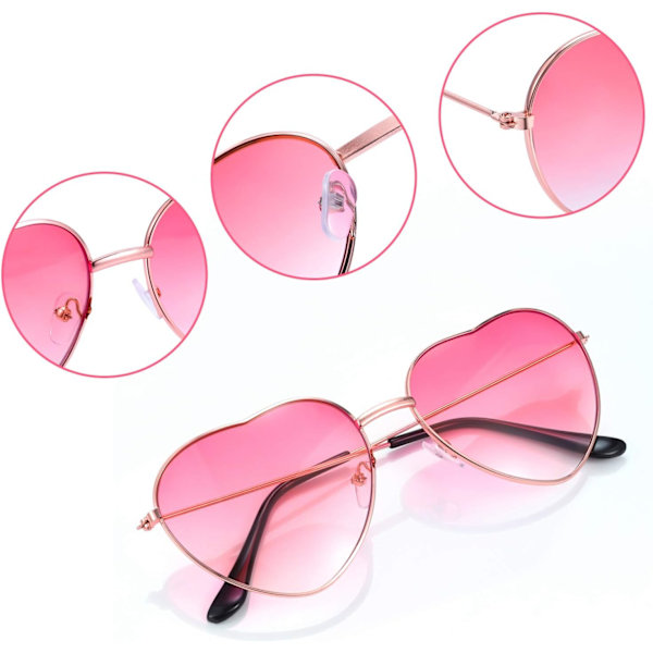 2 par Spec Hippie Hjärtglasögon Spectacles för snygga hippie-acce