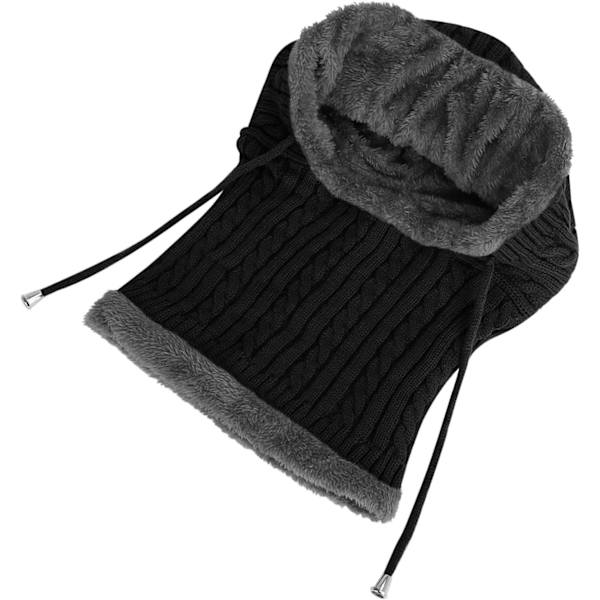 Dame Vinterhue Strikket Balaclava Skihue Plysforet Hue Cov