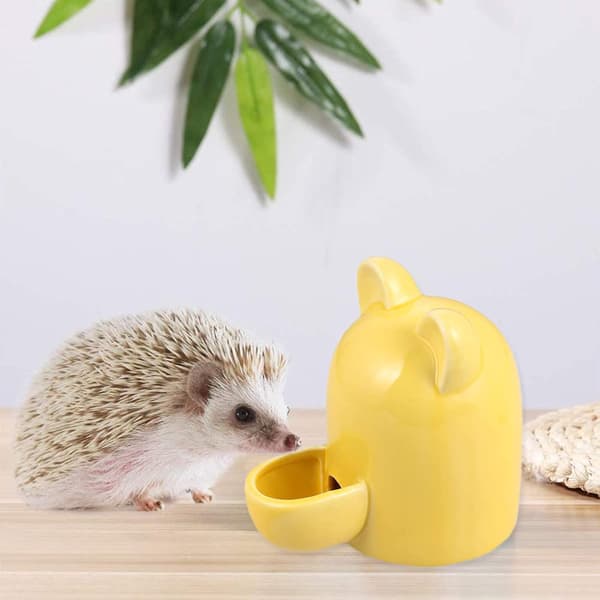 Keramisk hamsterflaske, hamsterfoder skål, keramisk hamster vand