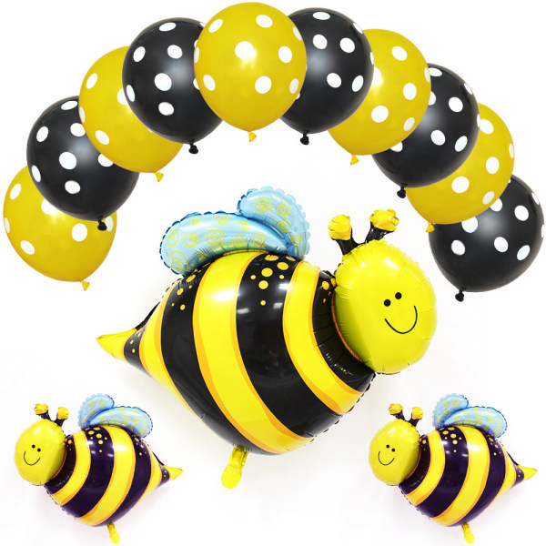 Bee ballong bee dekorasjon gul og svart dyreballong bursdag
