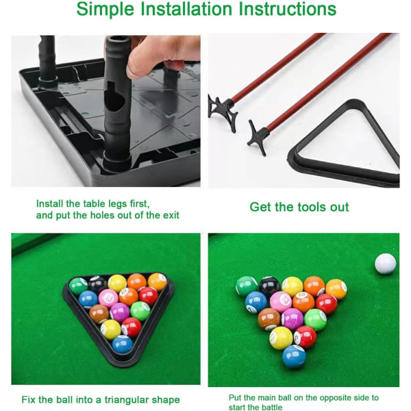 Mini Poolbordsspel Biljardbord Poolbord Set