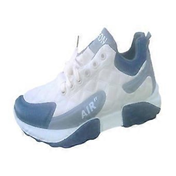 Trendy Herre Løbesko, Åndbare Skridsikre Alsidige Komfortable Casual Sport Sneakers til Fitness Klatring Street Trainers (Hvid 42) White 42