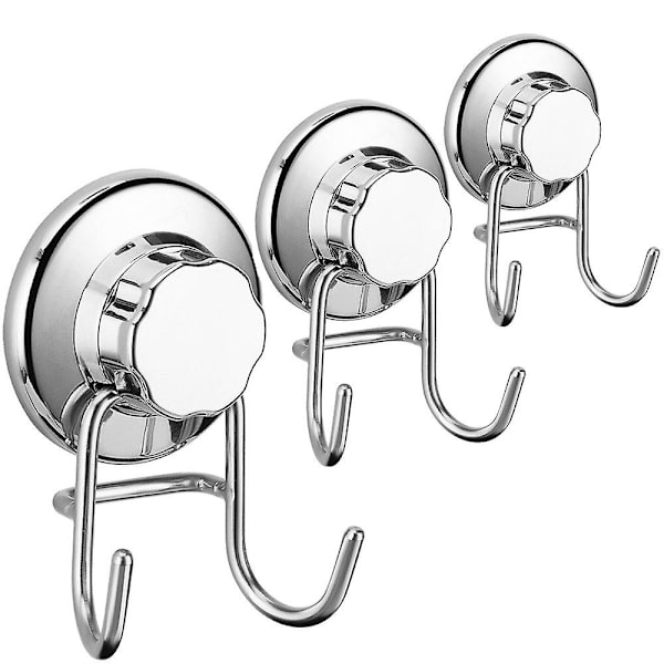 3-pack Sugkopps Krokar Superstark Vakuumsugkopps Badkrok för Handduk Rockar Badrum Köksdusch Bad