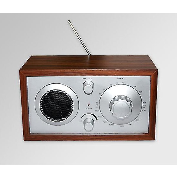 Allt-i-ett musiksystem med digital FM-radio - Retro Wood Multifunktionsradio - Valnöt