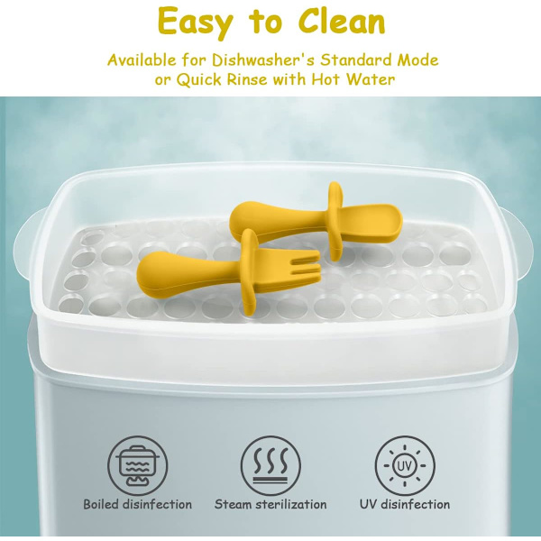 Baby Spoon, 4 st baby ergonomiska bestick, baby spoon, idealisk inlärning