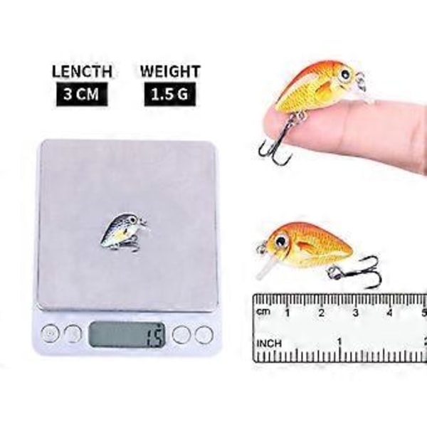 5 st Fiske Beten Små Wobbler Fiske Drag Konstgjorda Hårda Beten Återanvändbara Fiske Tillbehör Drag Lätta att Bära Set 1 2g