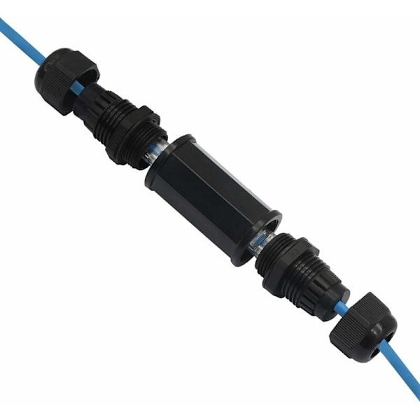 2-pakning RJ45 vanntett kobling, RJ45 hunn til hunn Ethernet