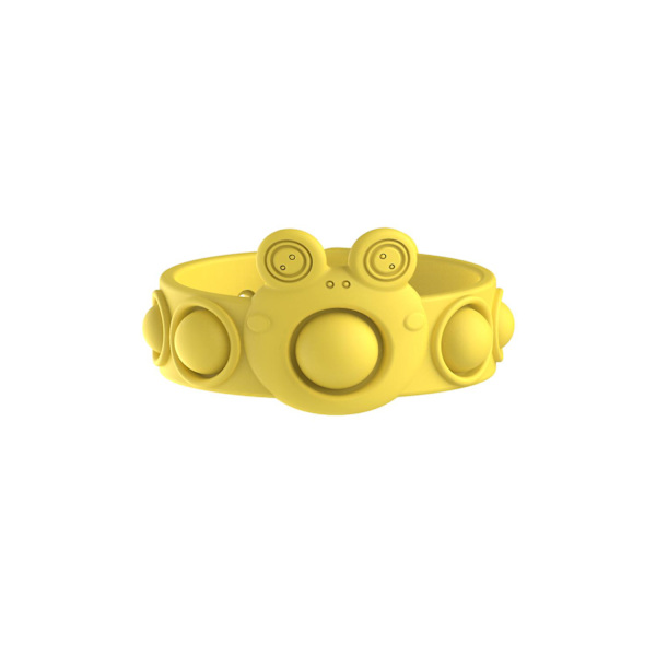 Deratization Pioneer Armband Bubblor Pussel Avspänning Finger Silikon Armband Leksak（Gul）