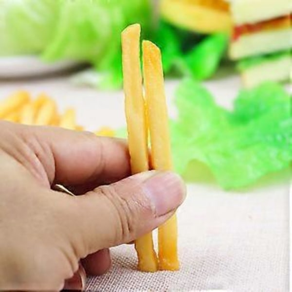 20 stk. Realistiske Falske Pommes Frites Model Kunstig Fastfood Simulation Pommes Frites Falske Pommes Frites Festdekorationer