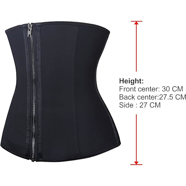 (XL) Kvindernes flade mave shaper lynlås slanke korset talje træner Sl