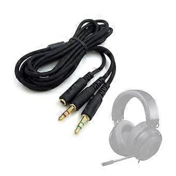 Spelheadset Hörlursadapter Splitterkabel för Headset 3,5 mm Hane Hona Anslut Förlängningskabel