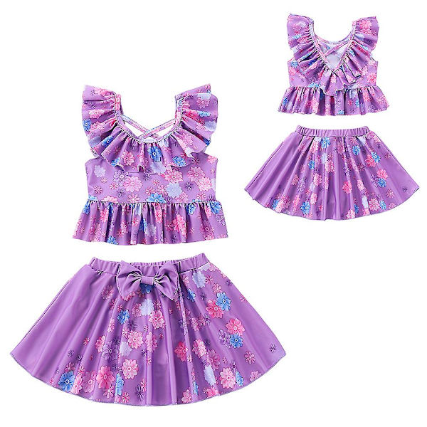 Magisk Full House Encanto Pigebadedragt Cos Dragt Et Ord Skulder Piger Cosplay Scenekostume（110cm）