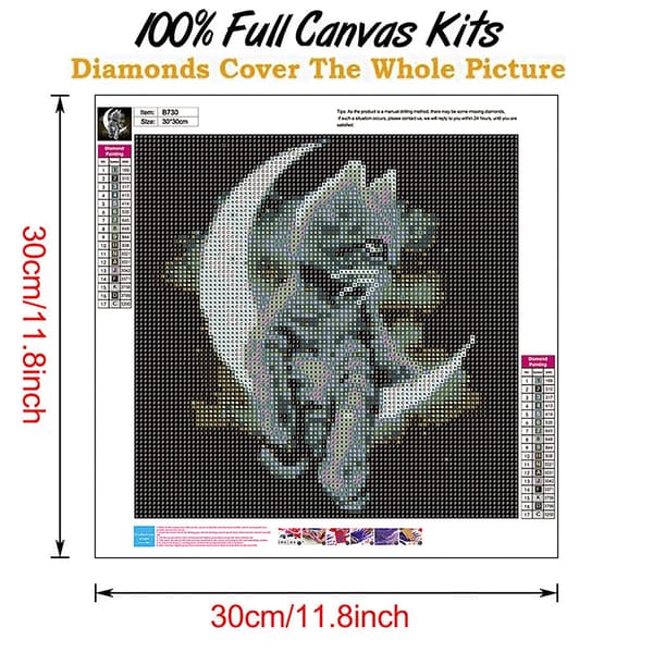 Ulver DIY Full Drill 5D Diamantmaleri Broderikorssting