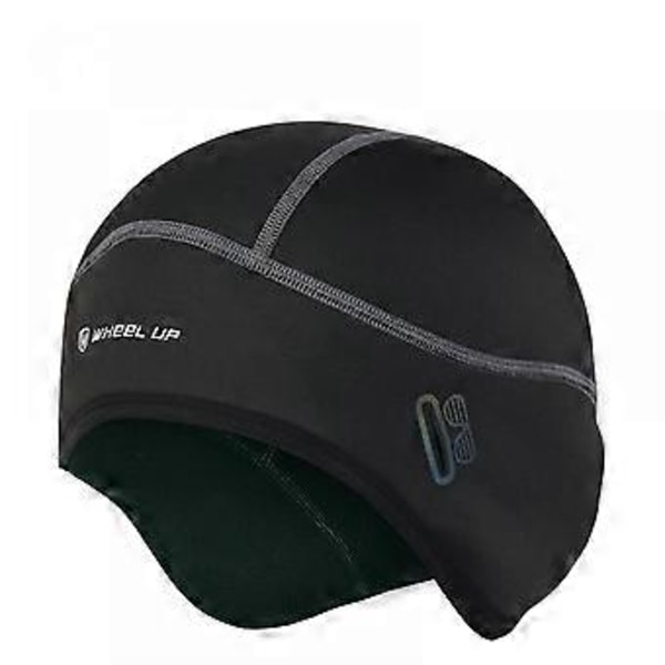 XYC Skull Cap Hjelmforing med Brillehuller, Vinter Termisk Cykelhue til Mænd & Kvinder, Cykelhue Beanie-sort