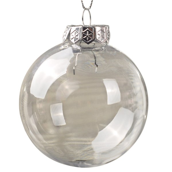 10 st Delikat transparent julgranskulor i plast
