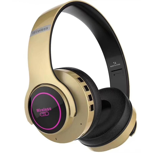 Bluetooth-hörlurar Ohpa T4 On Ear Noise Canceling Guld