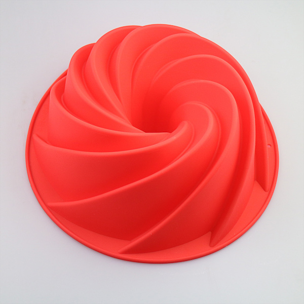Moulessilicone gâteaux/moule en silicone a forme de spirale, Excellent pour faire des gâteaux à la poire et au chocolat, à l'érable glacé etc