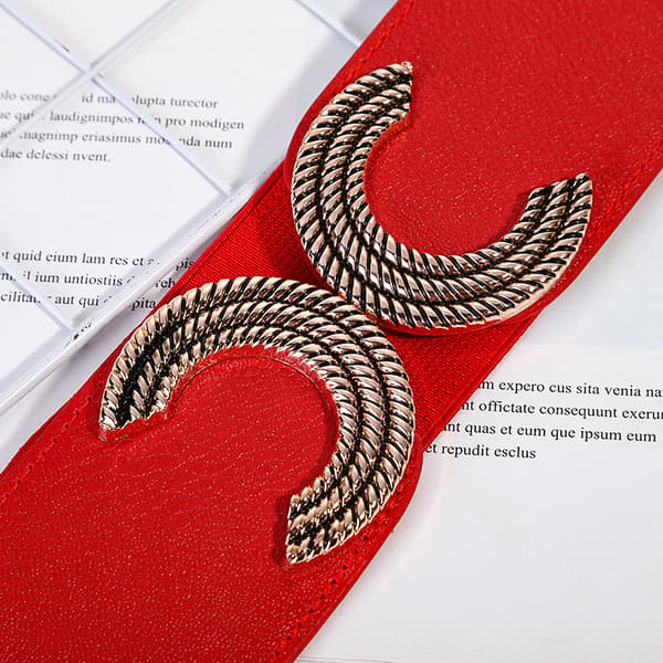 En kamel dame bred elastisk linning viklet med en elastisk wa