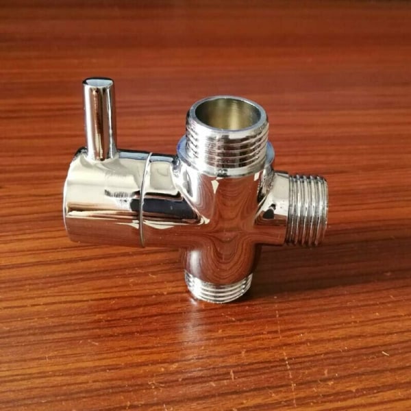1 st avledningsventil, hane G1/2? Mässing kran T-adapter krom bad