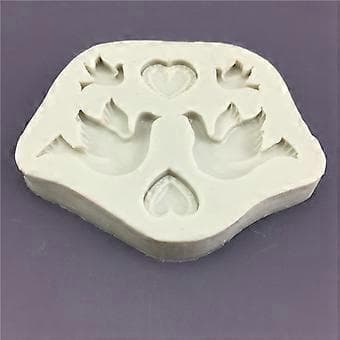 Fred for Due & Hjerteformede Silikone Chokoladeforme Fondantform Kage Gadgets Bage Tilbehør til Køkken DIY Ba