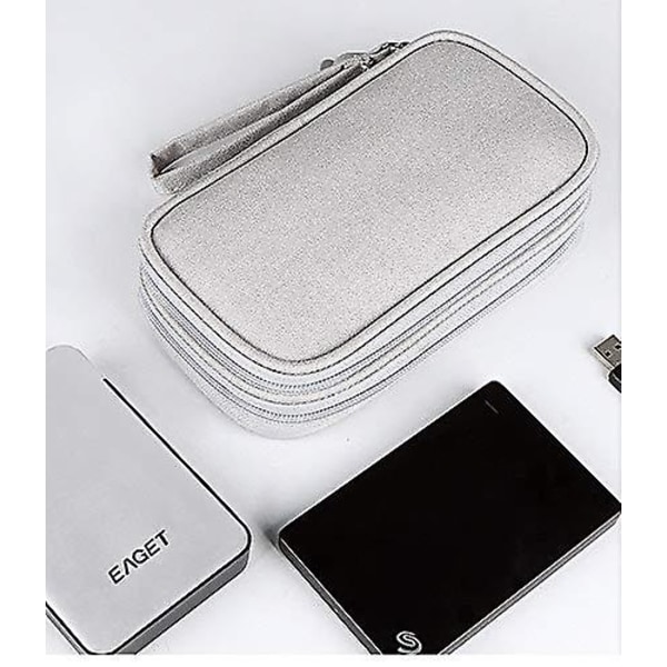 Power Bank- case Elektroniska tillbehör Organizer Organizer USB case Extern (grå)