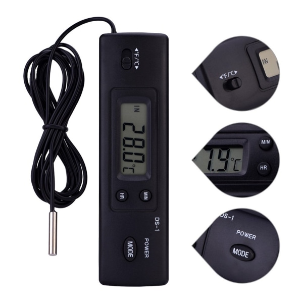 Digital LCD-temperaturmätare Elektronisk termometer Temperatur