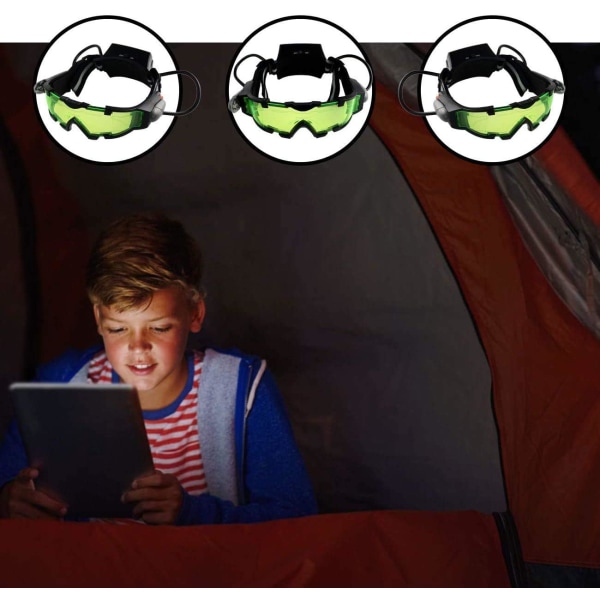 Night Vision -lasit Säädettävät lasten LED-yölasit pyöräilyyn