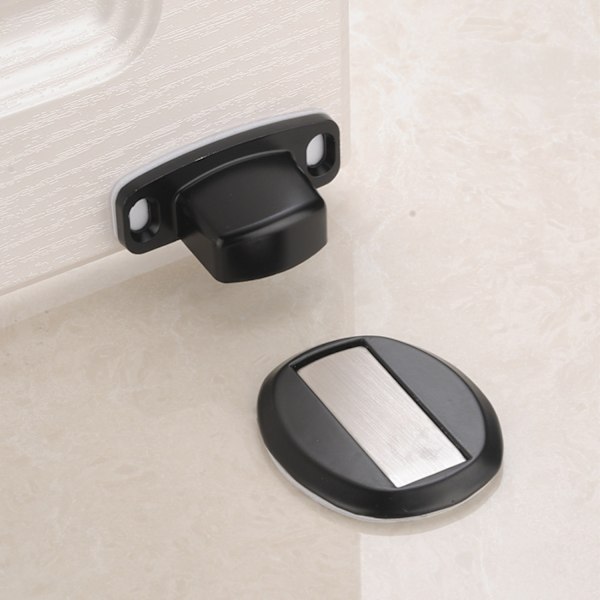 Dørstopper magnetisk dørstopper laget av 304 rustfritt stål (2 stk)