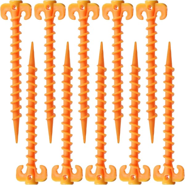 (20cm×4.7cm, ?10) Jordspiker Kvalitet PP Plast Teltplugger, Tau