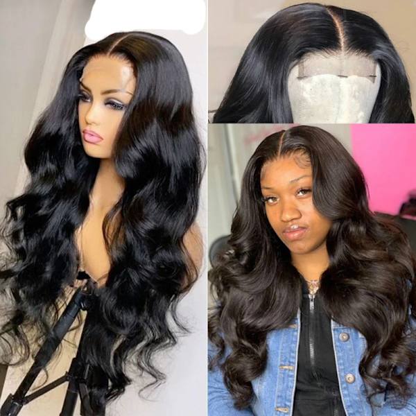 Brasilialainen ihmishiusperuukki Body Wave Lace Front Wig, 13x4 Lace Wig