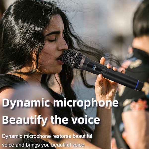 Trådløs mikrofon Dual Cordless Metal Dynamic Mic System