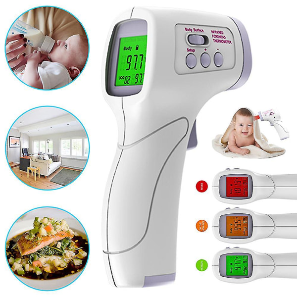Digital LCD-skärm termometer Beröringsfri baby infraröd panna temperaturpistol