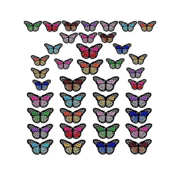 Utsökt Butterfly Applikation Broderad Applikation Kläder Patch Sticker Strykning Sömnad Lämplig för jeans Ryggsäck