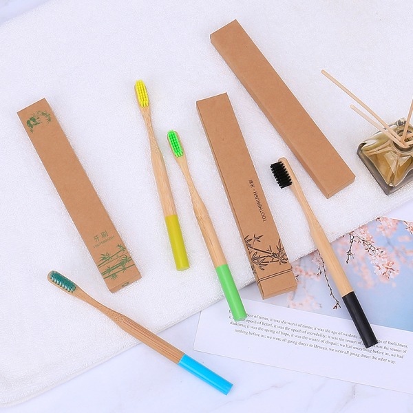 Barn bambus tannbørster (4 pakke) | BPA-fri myk børstetann
